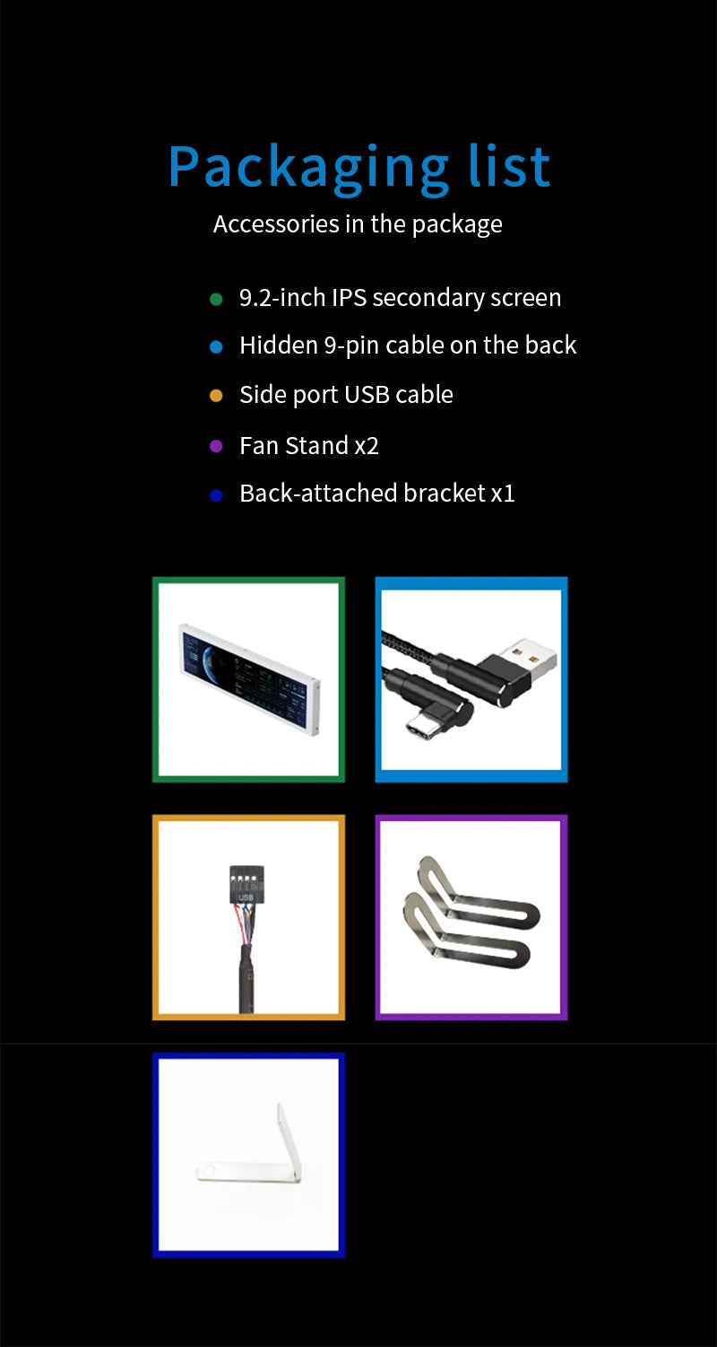 TURZX 9.2-Inch USB Monitor