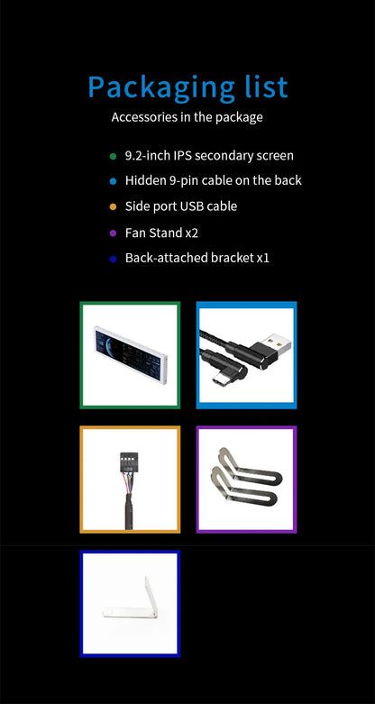 TURZX 9.2-Inch USB Monitor