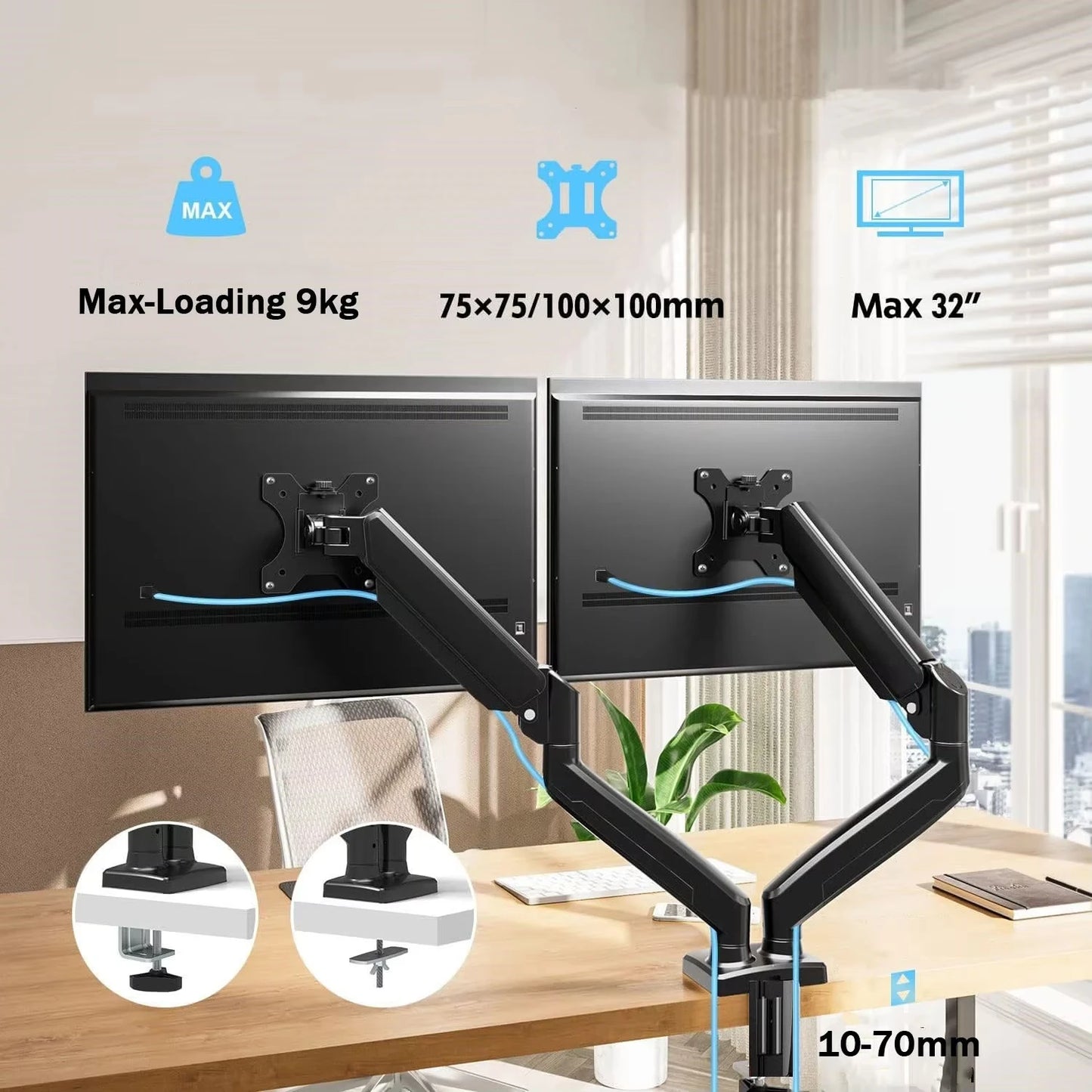 Adjustable Dual Monitor Stand