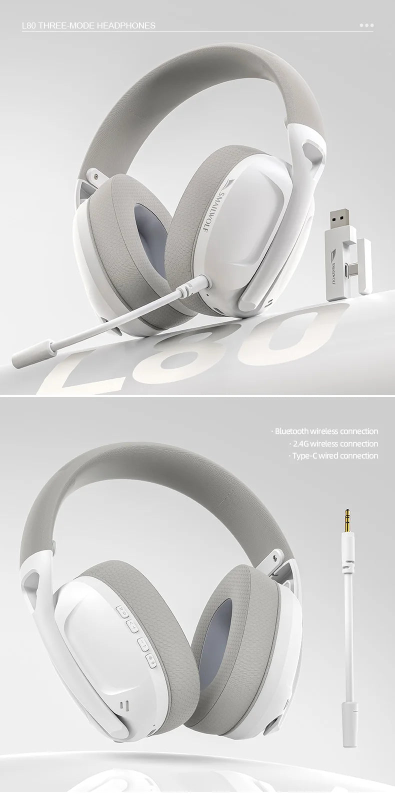 SmailWolf-L80 Bluetooth Headphones