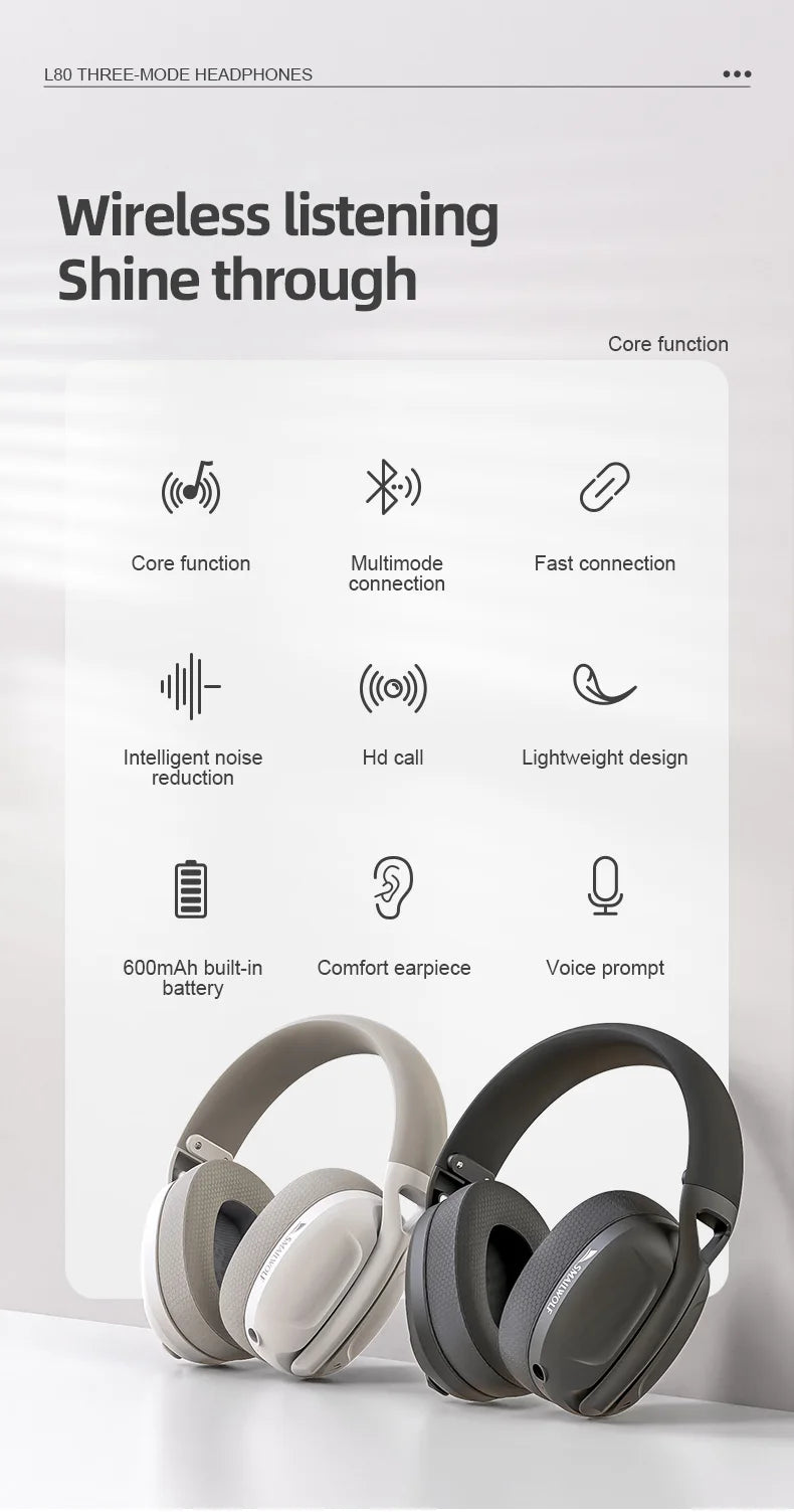 SmailWolf-L80 Bluetooth Headphones