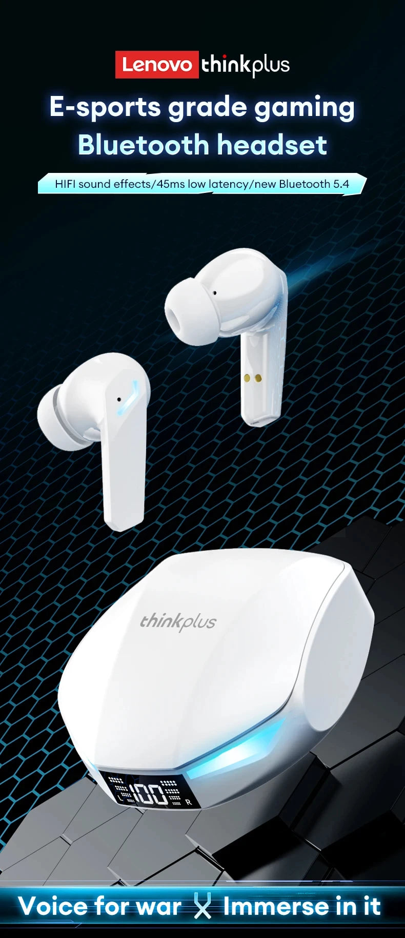 Lenovo XT53 Bluetooth Earbuds