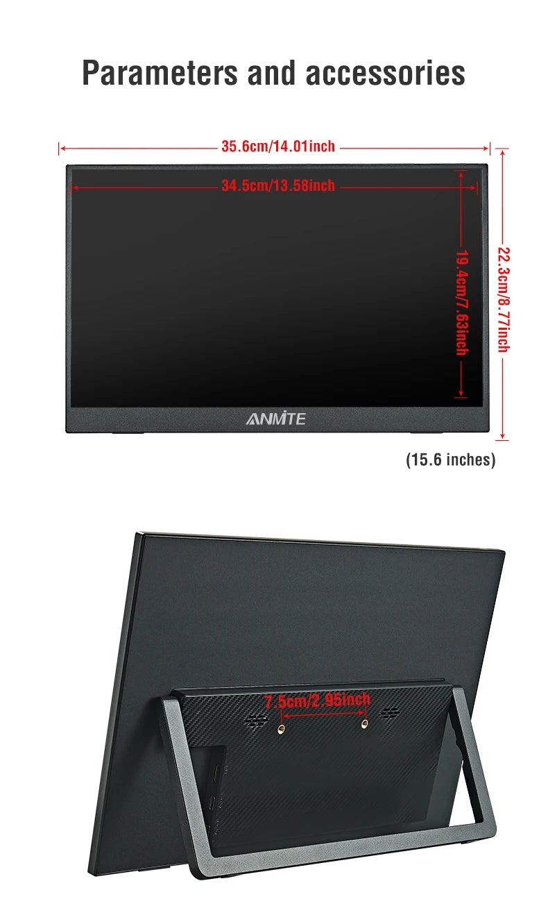 Anmite 15.6-Inch Touch Monitor