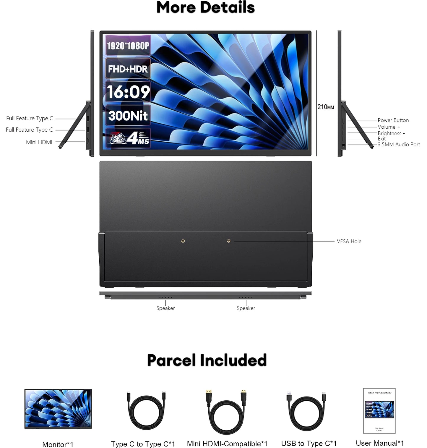 ZEUSLAP 15.6 FHD Monitor