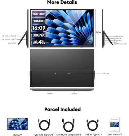 ZEUSLAP 15.6 FHD Monitor