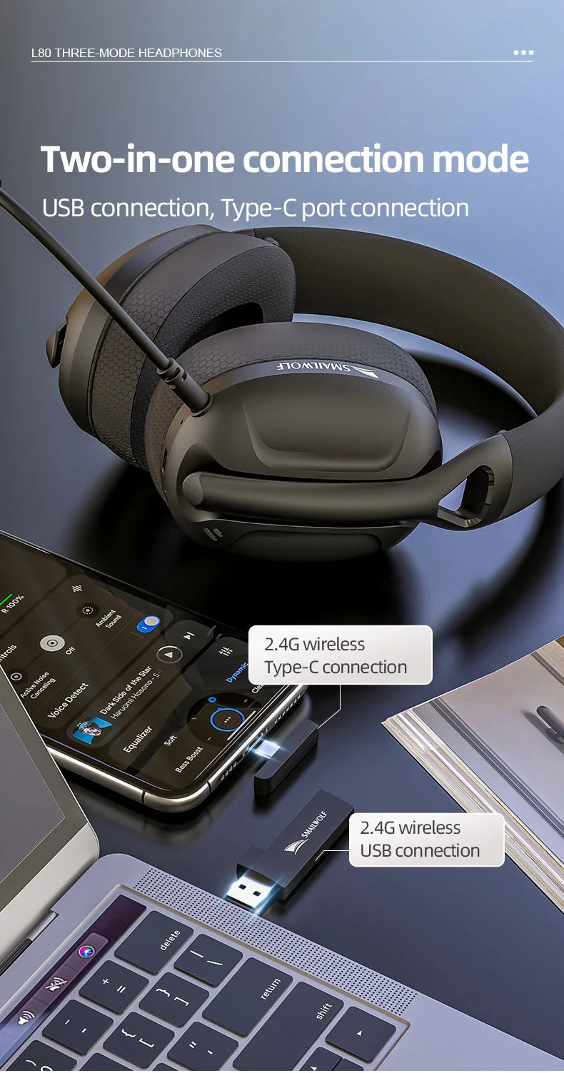 SmailWolf-L80 Bluetooth Headphones