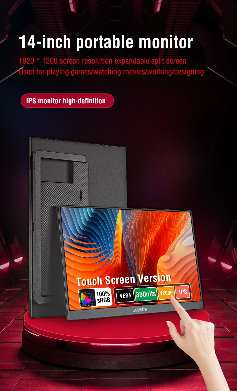 Anmite 14-Inch Touch Monitor