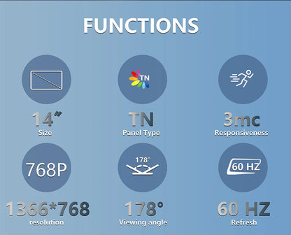 MUCAI 14-Inch Portable Monitor