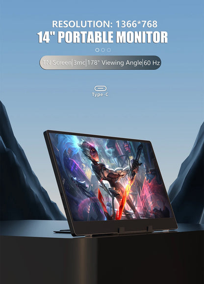MUCAI 14-Inch Portable Monitor
