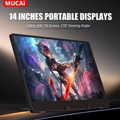 MUCAI 14-Inch Portable Monitor